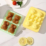 Силіконова форма для льоду Ведмедика, 4 шт, фото 3