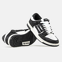 Чоловічі Кросівки Amiri Skel Top Low Black White / Амірі Скел Топ Низькі Чорні з Білим, фото 6