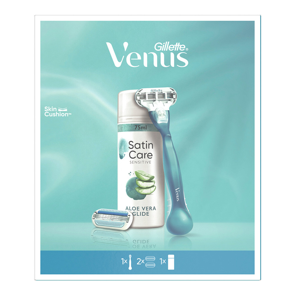 Подарунковий набір Gillette Venus (Станок + 2 змінні леза + Гель для гоління 75 мл) (8700216077217)