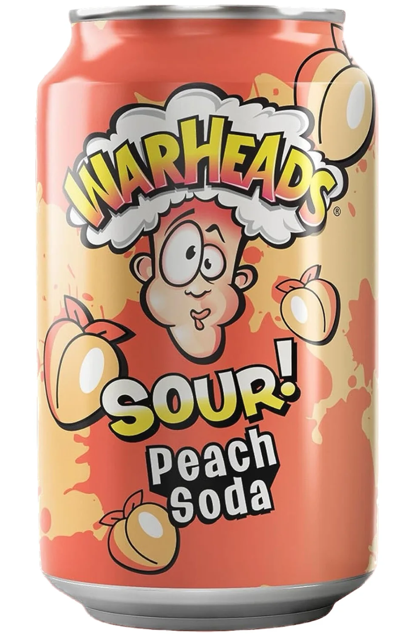 Кисла газована вода Warheads Sour Peach Soda 355 мл, фото 1