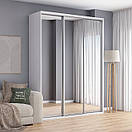 Шафа Купе (2) Шир від 1800 до 2400 мм., Вис 2400 мм., Гл 600 мм. + Дзеркало, фото 2