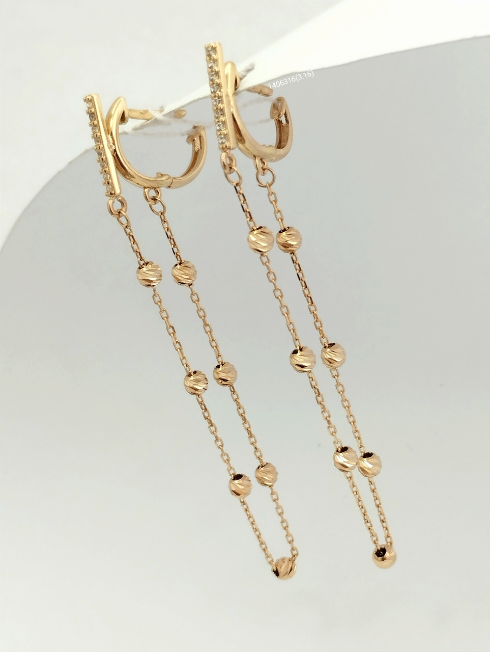 Золоті сережки Ukr-gold, фото 1