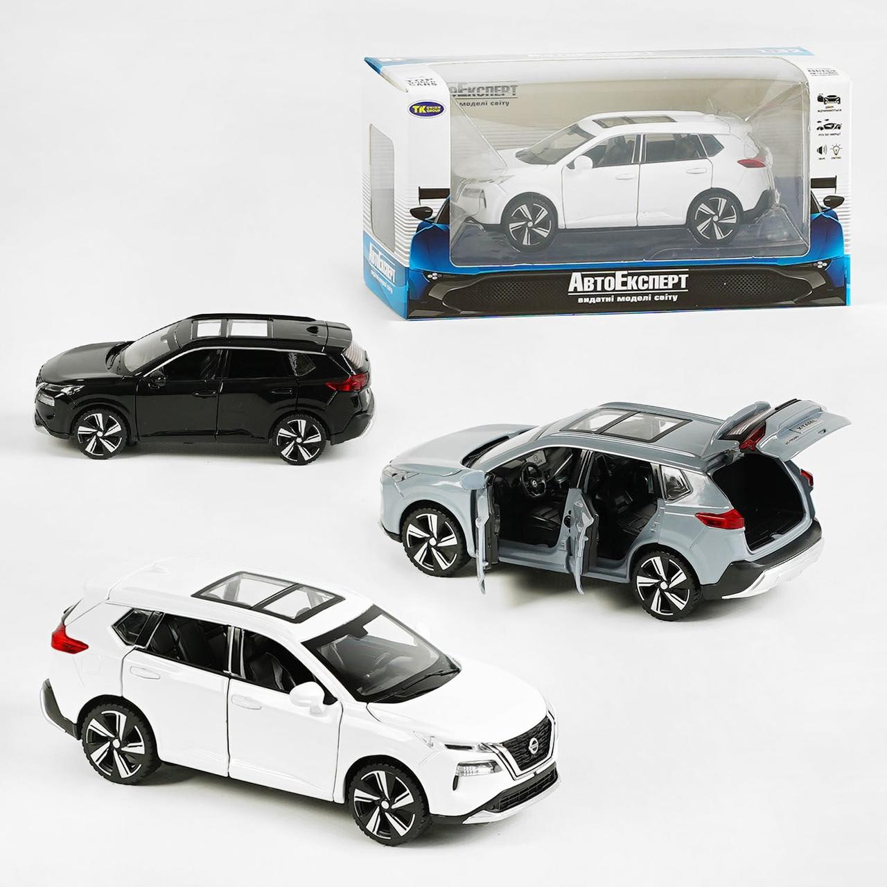 Машинка TK - 10415 Nissan "Авто Експерт", 3 кольори, металопластик, 1:32, звук, світло, інерція, рухомі елементи