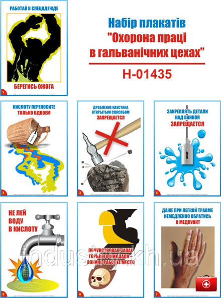 "Охрана труда в гальванических цехах". (14 плакатов ф. А3)