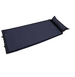 Самонадувний спальний килимок надувний каремат з подушкою Solve  185*70 - KT6002903-Dark Blue, фото 5