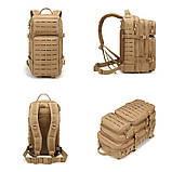 Тактичний похідний рюкзак Solve на 20 л Laser Cut MOLLE KT6003209 Темний піксель, фото 6