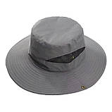Капелюх із антимоскітною сіткою від комарів панама Anti Mosquito накомарник dark grey протимоскітка  solve, фото 6