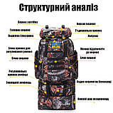 Тактичний похідний рюкзак Solve 70L Black KT6004302 solve, фото 6