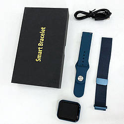 Smart Watch T80S, два браслети, температура тіла, тиск, оксиметр. UZ-235 Колір: синій