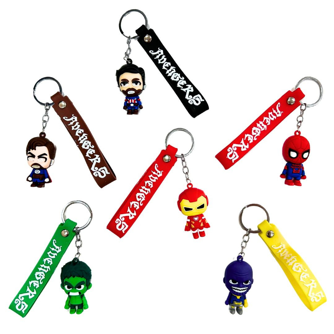 Брелок гумовий Герой 5 см зі стрічкою Avengers, асорті NoMS-23-1416, фото 1