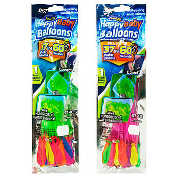 Водяні бомбочки Happy Baby Balloons набір 37 шт MS-23-221