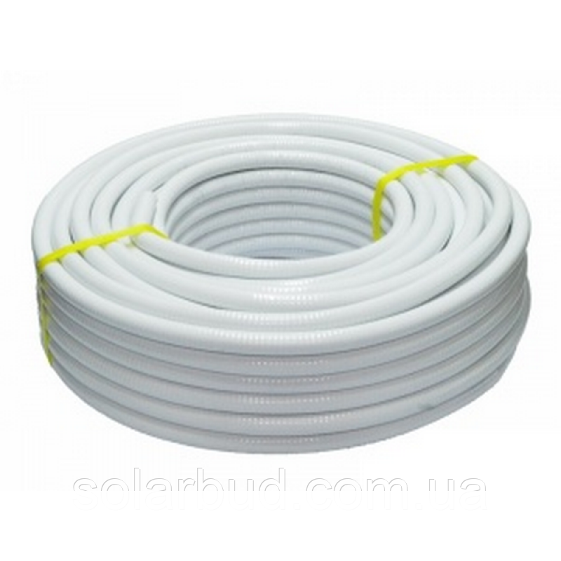 Труба гофрована DISPIPE, 20HFP, відпалена в поліетилені, біла, фото 1