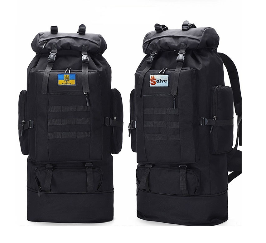 Тактичний похідний рюкзак Solve 70L Black KT6004302 peremogaua