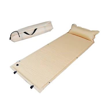 Самонадувний спальний килимок надувний каремат з подушкою Solve Койот 185*70 - KT6003334  PeremogaUA