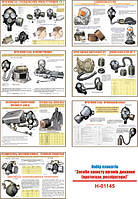 "Средства защиты органов дыхания (противогазы, респираторы)" (7 плакатов, ф. А3)