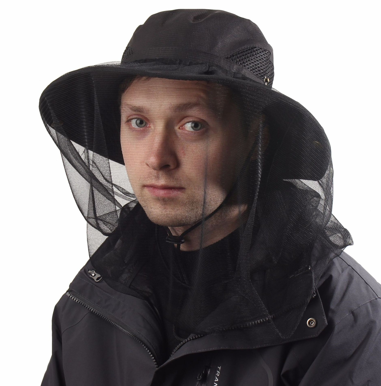 Капелюх із антимоскітною сіткою від комарів панама Anti Mosquito накомарник чорний протимоскітка PeremogaUA, фото 1