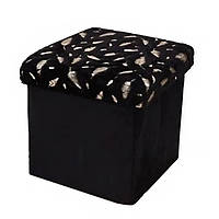 Тумба-пуф розкладний 35*35*35см Stenson WHW78743-10 (black)