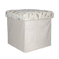 Тумба-пуф розкладний 35*35*35см Stenson WHW78743-10 (white)