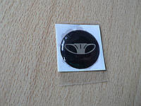 Наклейка s круглая Daewoo 20х20х1.2мм силиконовая эмблема логотип марка бренд в круге на авто Деу Дэу