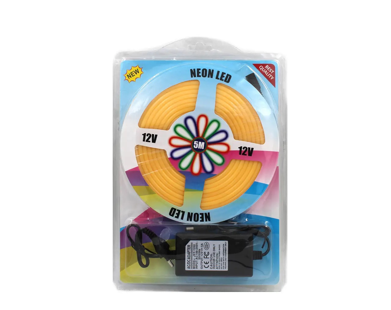 Стрічка Силіконова LED NEON 0740 5M Yellow 12V-220V жовта, фото 1