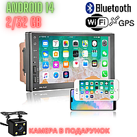 Магнітола Pioneer 8708U 2din Android 14 2/32Гб Автомагнітола з GPS WiFi Bluetooth + камера заднього виду