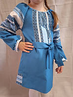 Блакитна сукня вишиванка дитяча