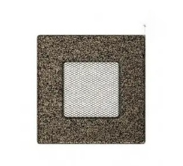 Вентиляційна решітка для каміна Kratki 11х11 см чорне золото без жалюзі 11CZ