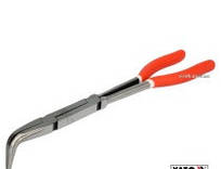 Щипці вигнуті під 90? подовжені з двома шарнірами YATO L=330 mm, HRC