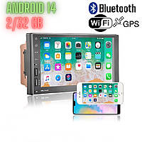 Магнітола 8708U 2din Android 14 2/32Гб Автомагнітола з GPS WiFi Bluetooth Магнітола сенсорна