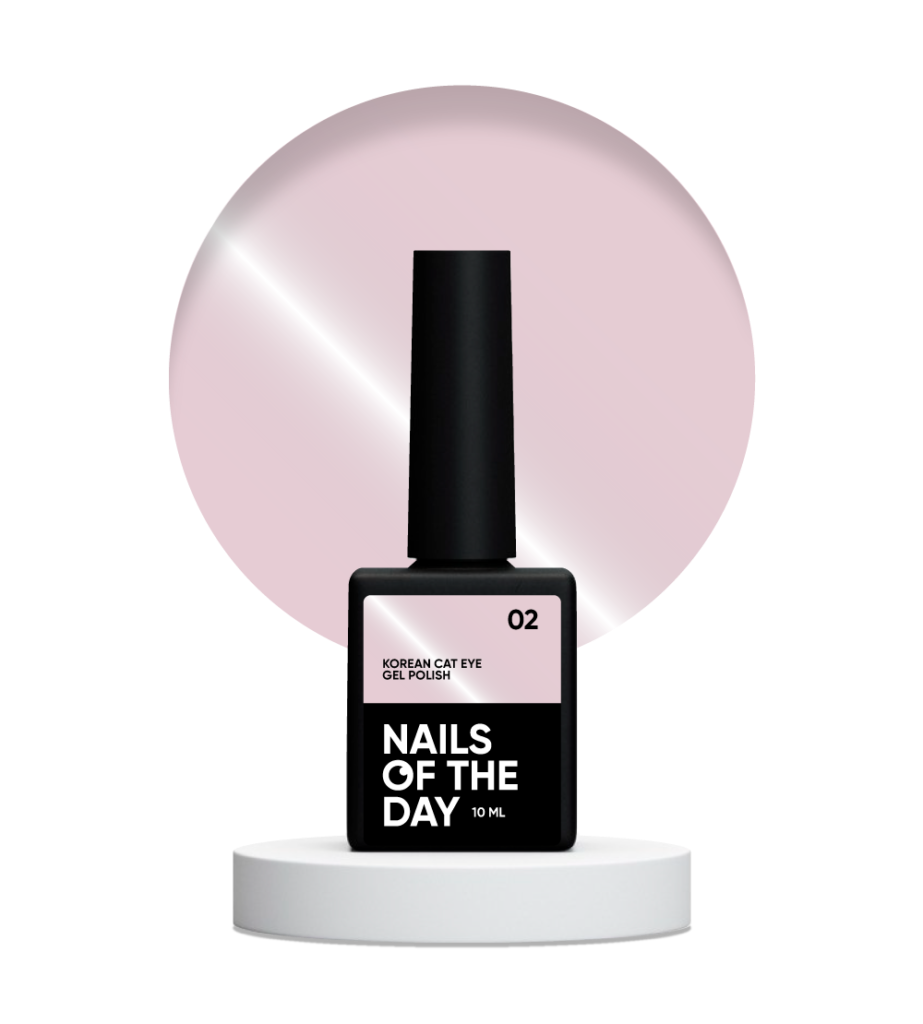 NAILSOFTHEDAY Korean cat eye 02 – світло-рожевий димчастий нюд гель лак котяче око, 10 мл, фото 1
