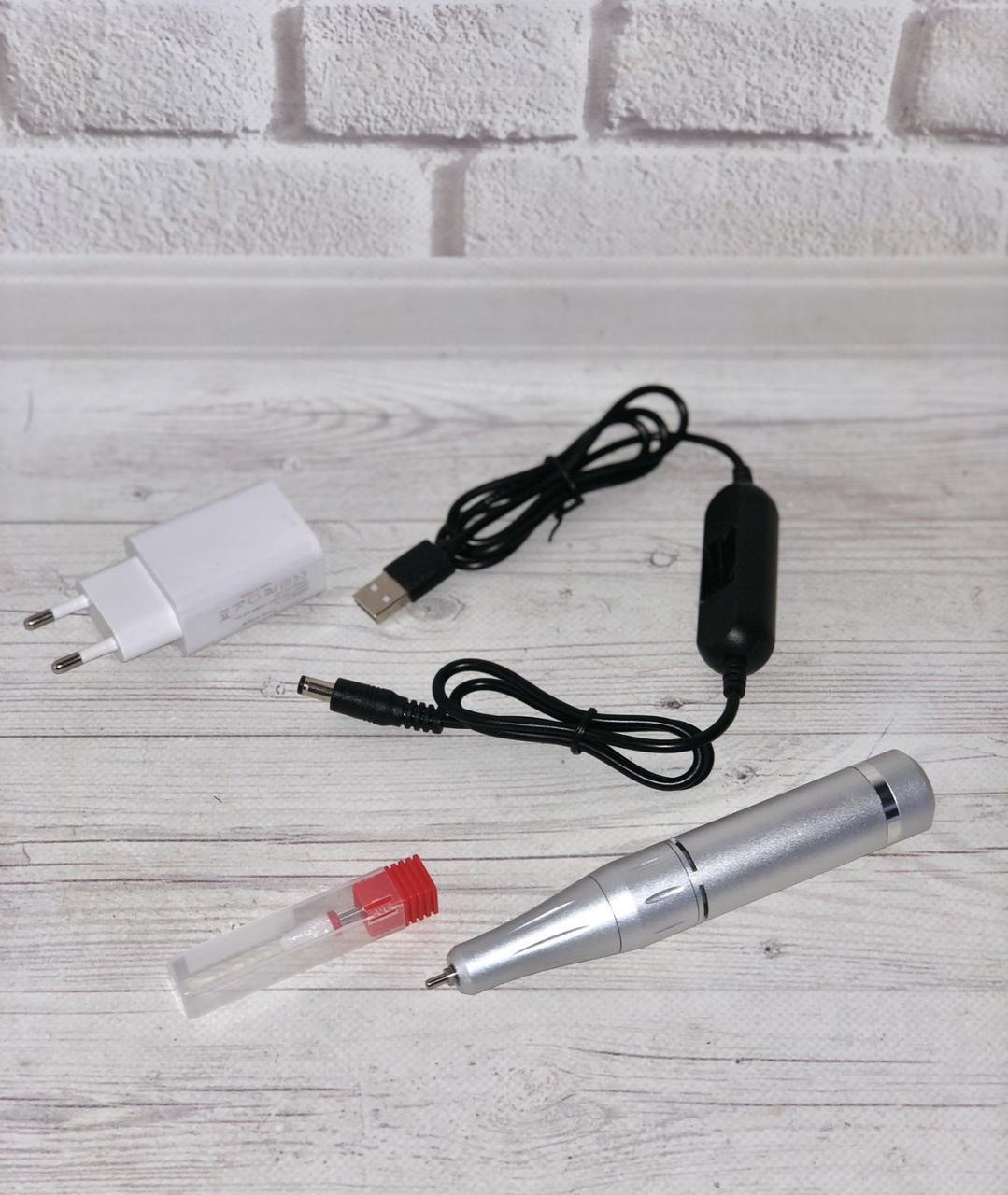 USB портативна фрезер-ручка для манікюру та педикюру 35 000 об/хв W-201, фото 1