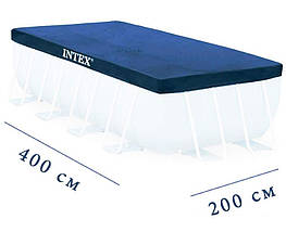 Тент для прямокутного каркасного басейну Intex 28037 розміром 400х200см, фото 5