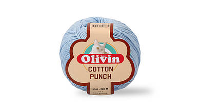 Нитки для килимової вишивки Olivin Cotton Punch, Світлий джинс №1033