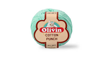 Нитки для коврової вишивки Olivin Cotton Punch, М'ята №1044