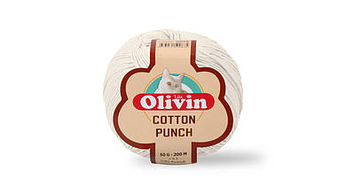Нитки для килимової вишивки Olivin Cotton Punch, Перлинний №1019