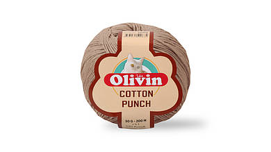 Нитки для килимової вишивки Olivin Cotton Punch, Какао №1016
