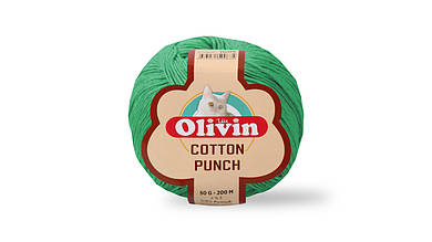 Нитки для килимової вишивки Olivin Cotton Punch, Зелений №1042