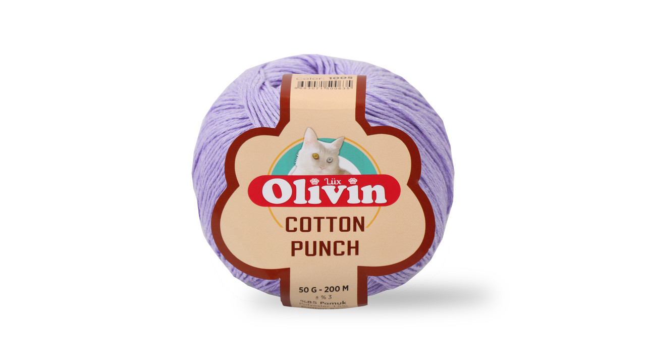Нитки для килимової вишивки Olivin Cotton Punch, Бузок №1028, фото 1