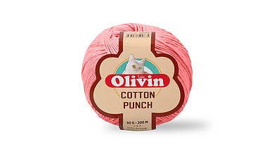 Нитки для килимової вишивки Olivin Cotton Punch, Рум'яна №1038