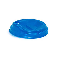 Кришка для паперового стаканчика 340мл Ø80мм 50шт/уп (1ящ/50уп/2500шт) Синя
