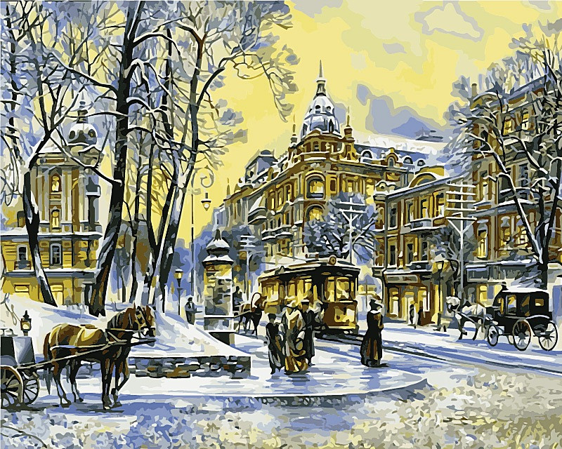 Картини по номерам 40х50 см. Babylon Володимирська Зима Художник Сергій Брандт (VP-498)