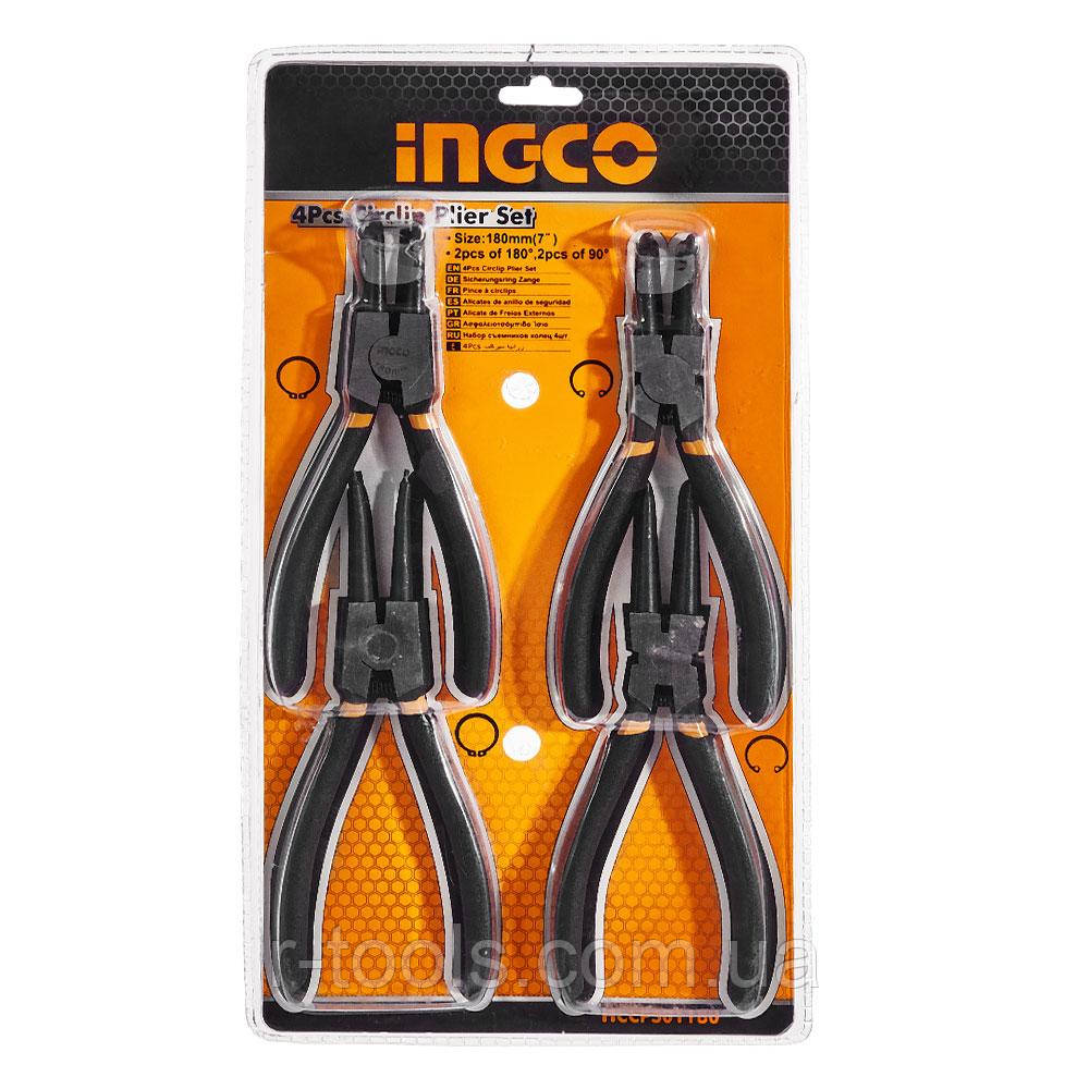 Набір щипців для зняття стопорних кілець INGCO HCCPS01180