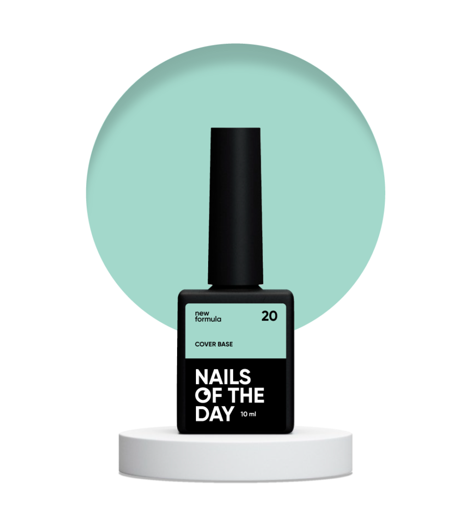 Nailsoftheday Cover base NEW Formula 20 — мʼятне камуфлююче базове покриття для нігтів, 10 мл, фото 1
