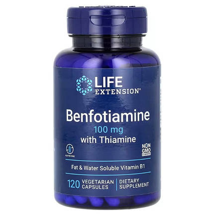 Life Extension Benfotiamine with Thiamine 100 mg 120 vcaps, фото 1