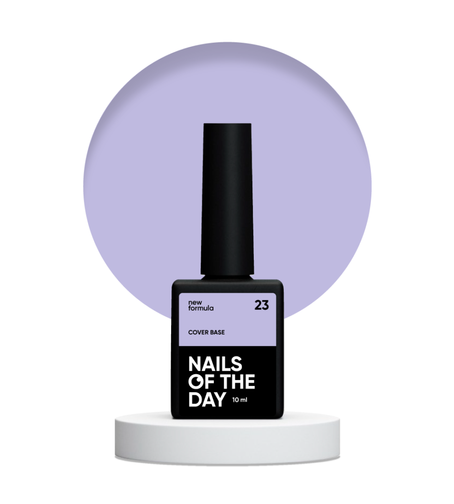 Nailsoftheday Cover base NEW Formula 23 — лілове камуфлююче базове покриття для нігтів, 10 мл, фото 1