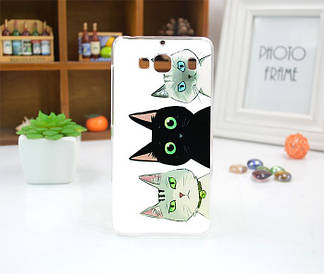 Чохол силіконовий бампер для Xiaomi Redmi 2 з малюнком Три кота