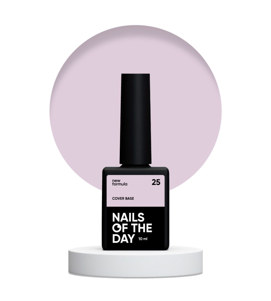 Nailsoftheday Cover base NEW Formula 25 — ніжно-рожеве камуфлююче базове покриття для нігтів, 10 мл, фото 1