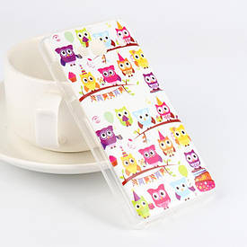 Чохол силіконовий бампер для Xiaomi Redmi 2 з малюнком Совята