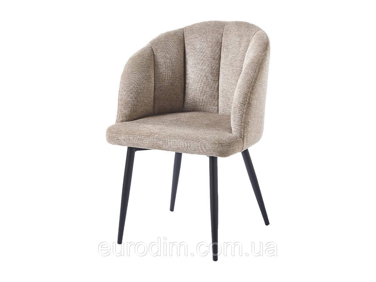 Стілець CALLA чорний каркас/беж тк.