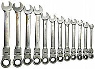 Набір ключів ріжково-накидних із тріскачкою 8-19 мм Falon-Tech FT7712, фото 3